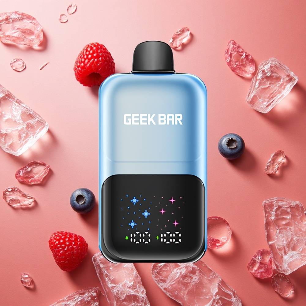 GEEK BAR 2GO 50000 boccate Lampone Mirtillo Ghiaccio Schermo Interattivo Batteria Ricaricabile Italia wholesale