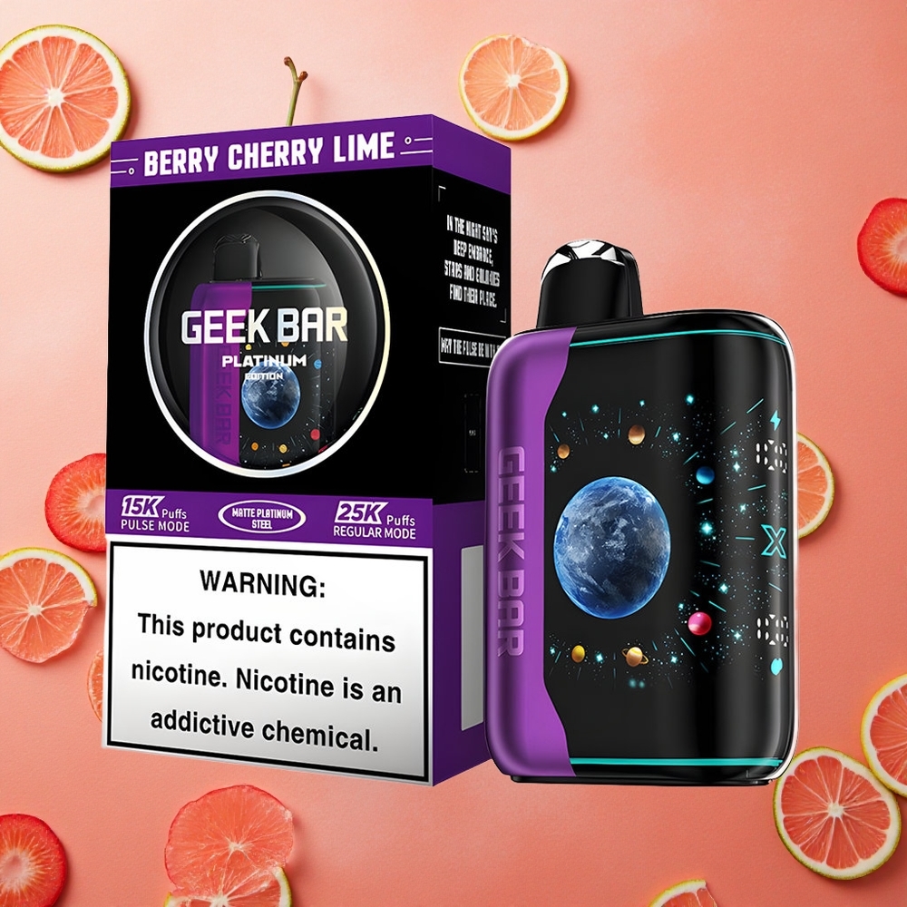 GEEK BAR Platinum Edition 25000 boccate Bacche Ciliegia Lime Ricarica Rapida Italia wholesale