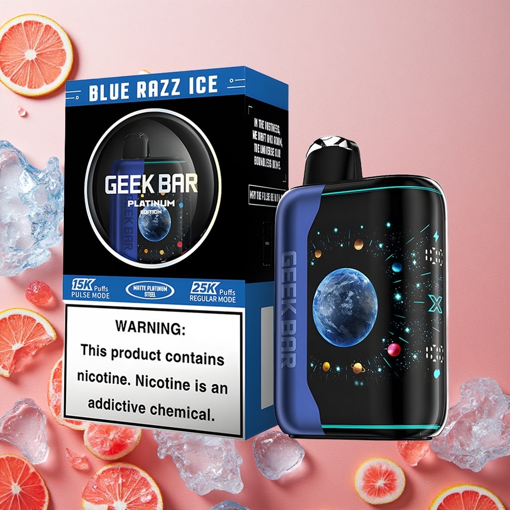 GEEK BAR Platinum Edition 25000 boccate Lampone Blu Ghiaccio Ricarica Rapida USB-Type C Italia wholesale