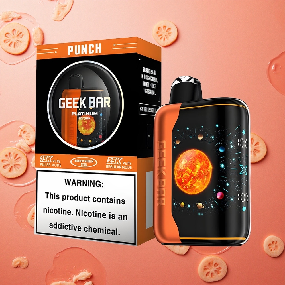 GEEK BAR Platinum Edition 25000 boccate Punch 20mL e-liquid 2% nicotina Italia wholesale