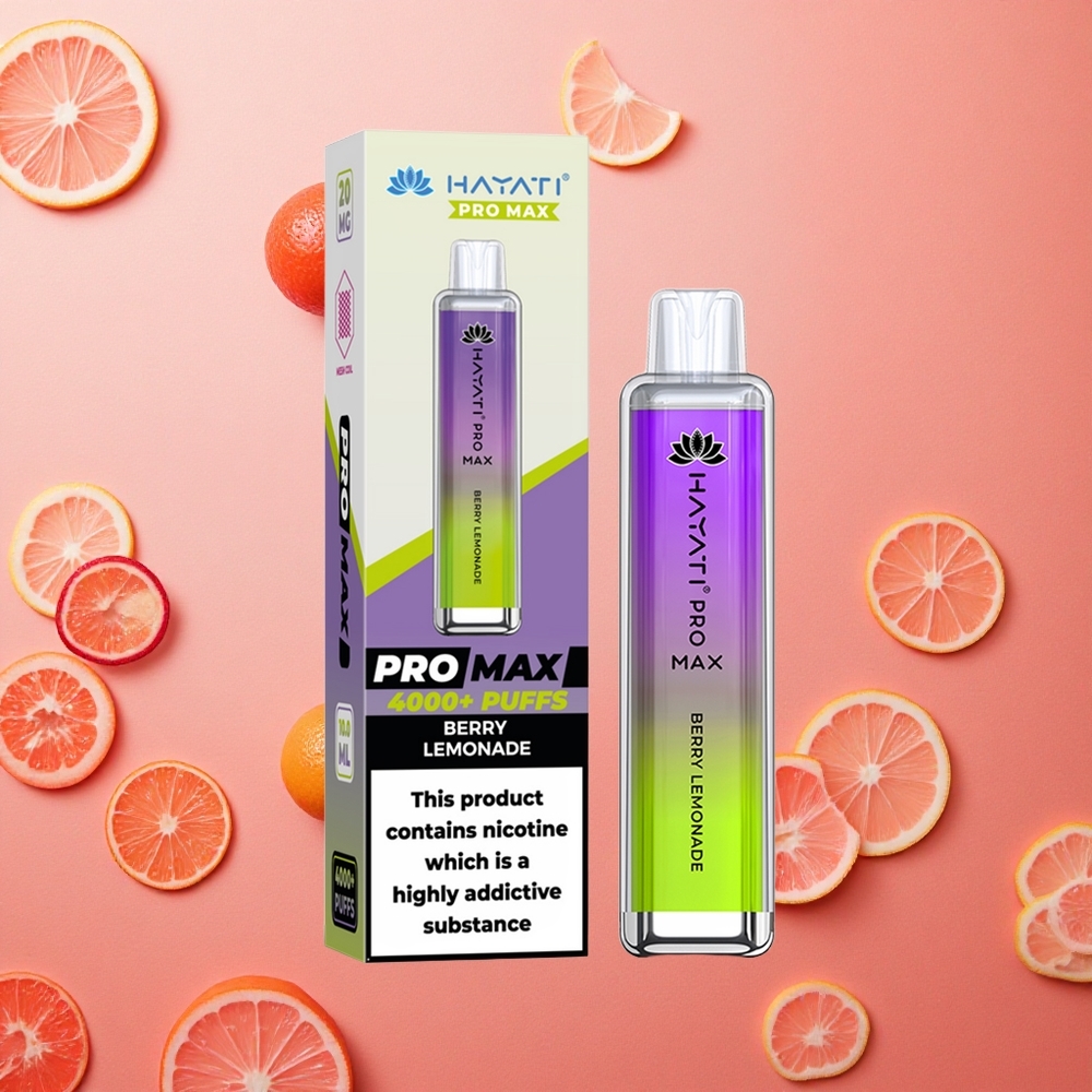 Hayati Pro Max 4000 Puffs Batteria Ricaricabile 1400mAh Limonata di Frutti di Bosco Italia wholesale