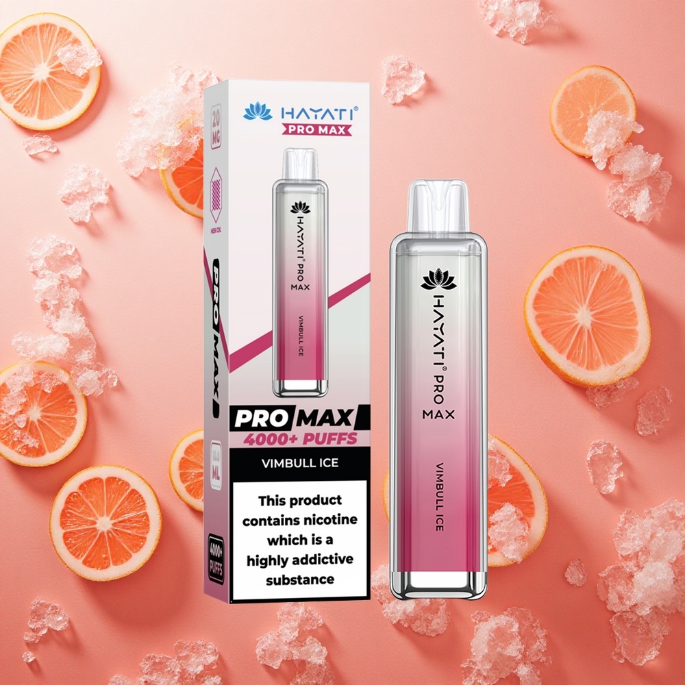 Hayati Pro Max 4000 Puffs Doppia Bobina 1.1 Ohm Ricaricabile Vimbull Ghiaccio Italia Wholesale