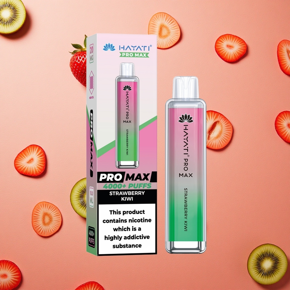 Hayati Pro Max 4000 Puffs Fragola Kiwi 2ml Serbatoio 1400mAh Batteria Ricaricabile Italia Wholesale