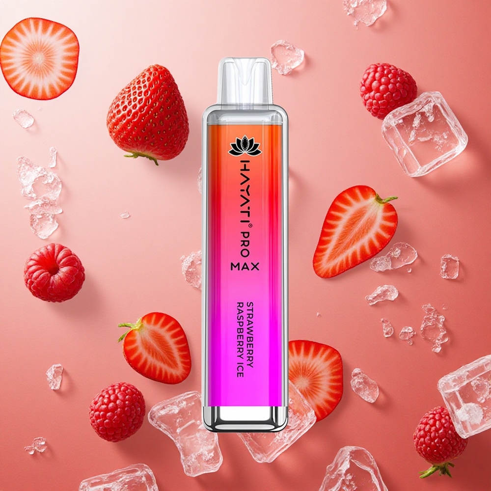 Hayati Pro Max 4000 Puffs Fragola Lampone Ghiaccio Batteria Ricaricabile 1400mAh LED Cristallo Italia wholesale