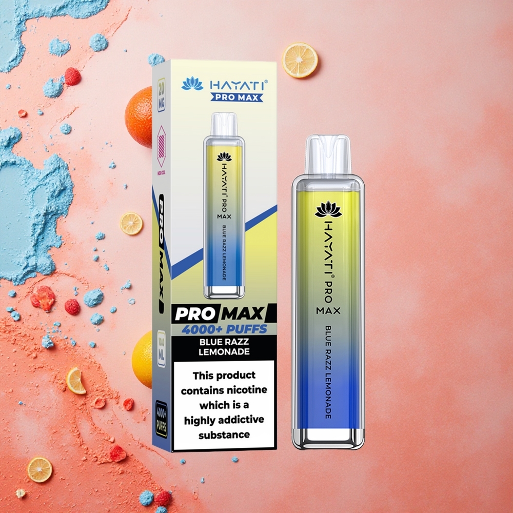 Hayati Pro Max 4000 Puffs Lampone Limonata Blu Batteria Ricaricabile Italia wholesale