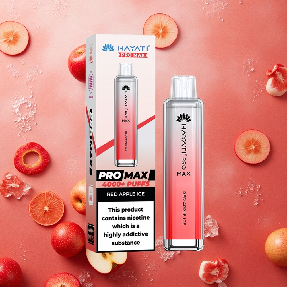 Hayati Pro Max 4000 Puffs Mela Rossa Ghiaccio Batteria Ricaricabile 1400mAh Italia wholesale