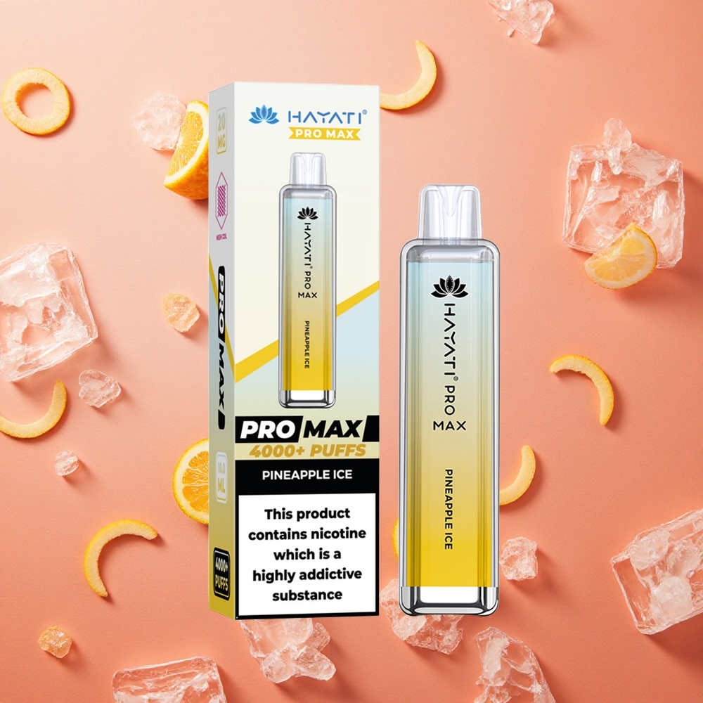 Hayati Pro Max 4000 Tirate Batteria Ricaricabile Ananas Ghiaccio Italia Wholesale