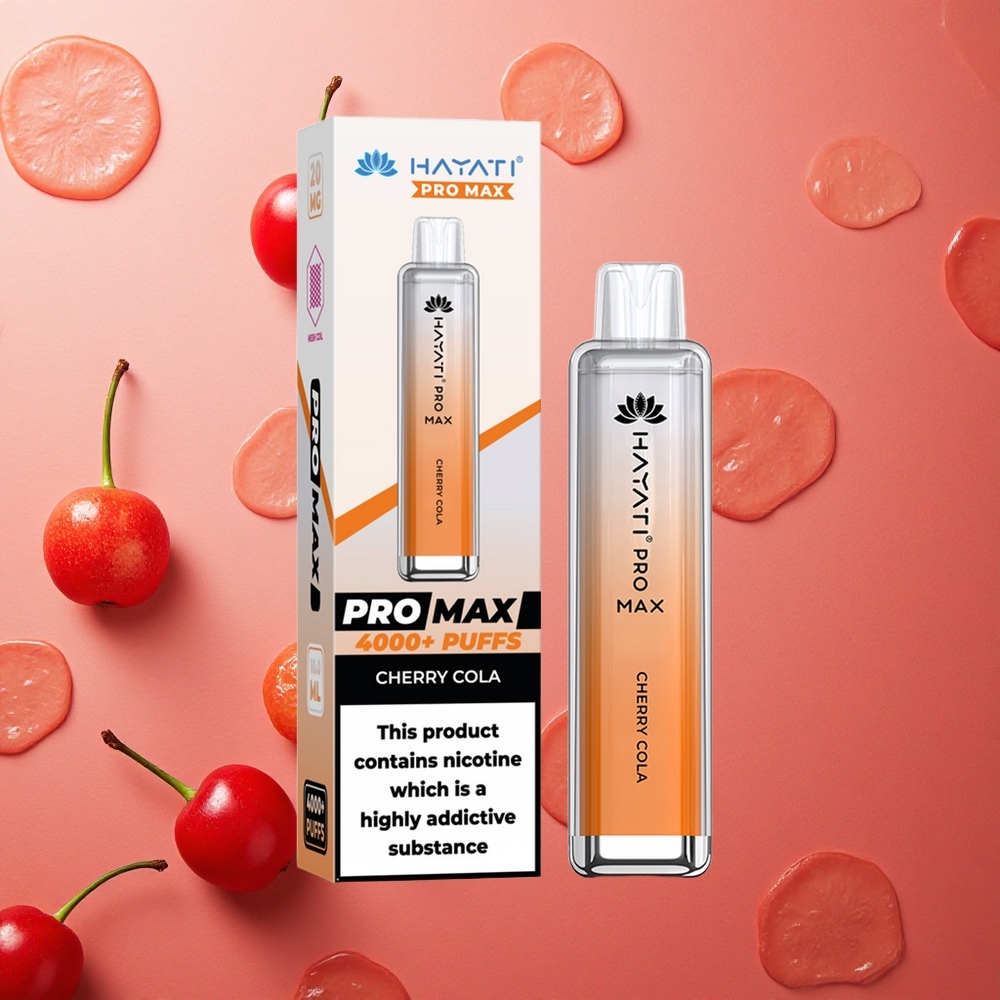 Hayati Pro Max 4000 Tirate Batteria Ricaricabile Cherry Cola Italia Wholesale
