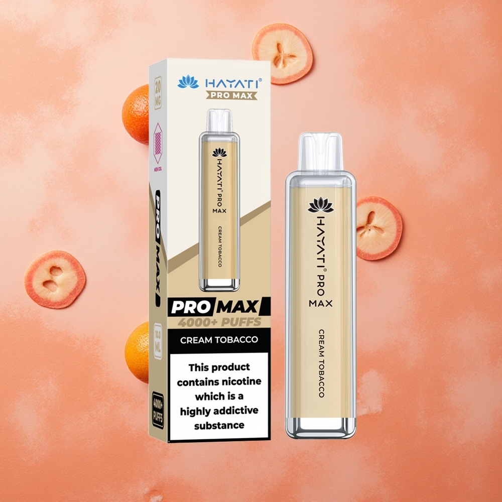 Hayati Pro Max 4000 Tirate Crema Tabacco Batteria Ricaricabile 1400mAh Italia wholesale