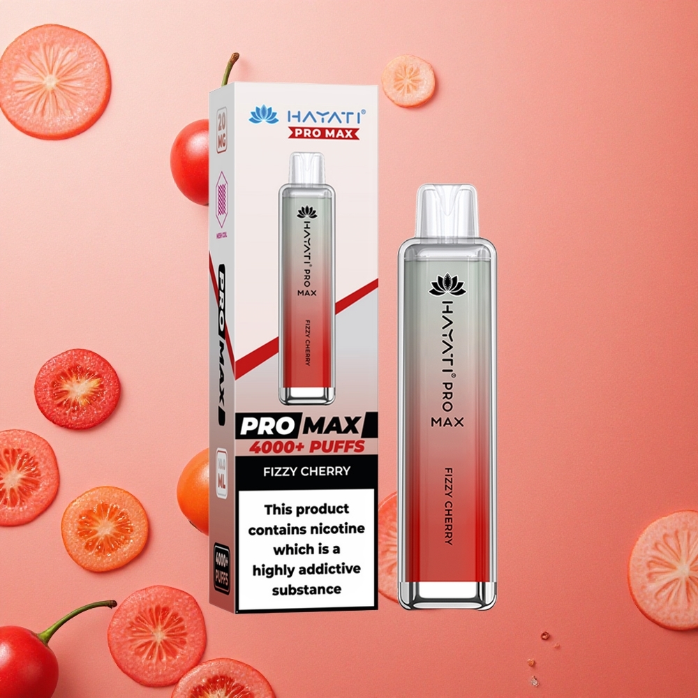Hayati Pro Max 4000 Tirate Doppia Bobina da 1.1 Ohm Ciliegia Frizzante Italia wholesale
