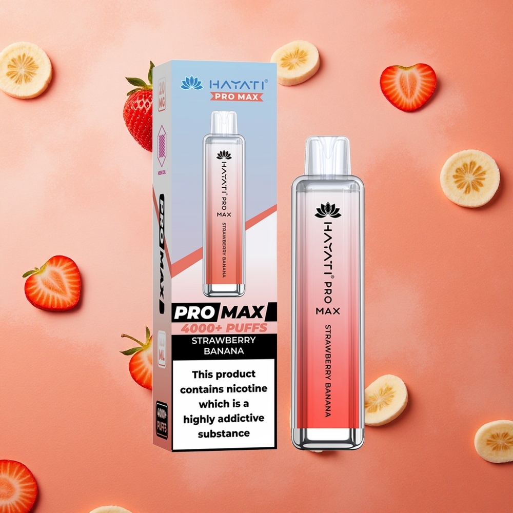 Hayati Pro Max 4000 Tirate Fragola Banana Batteria Ricaricabile 1400mAh Italia wholesale