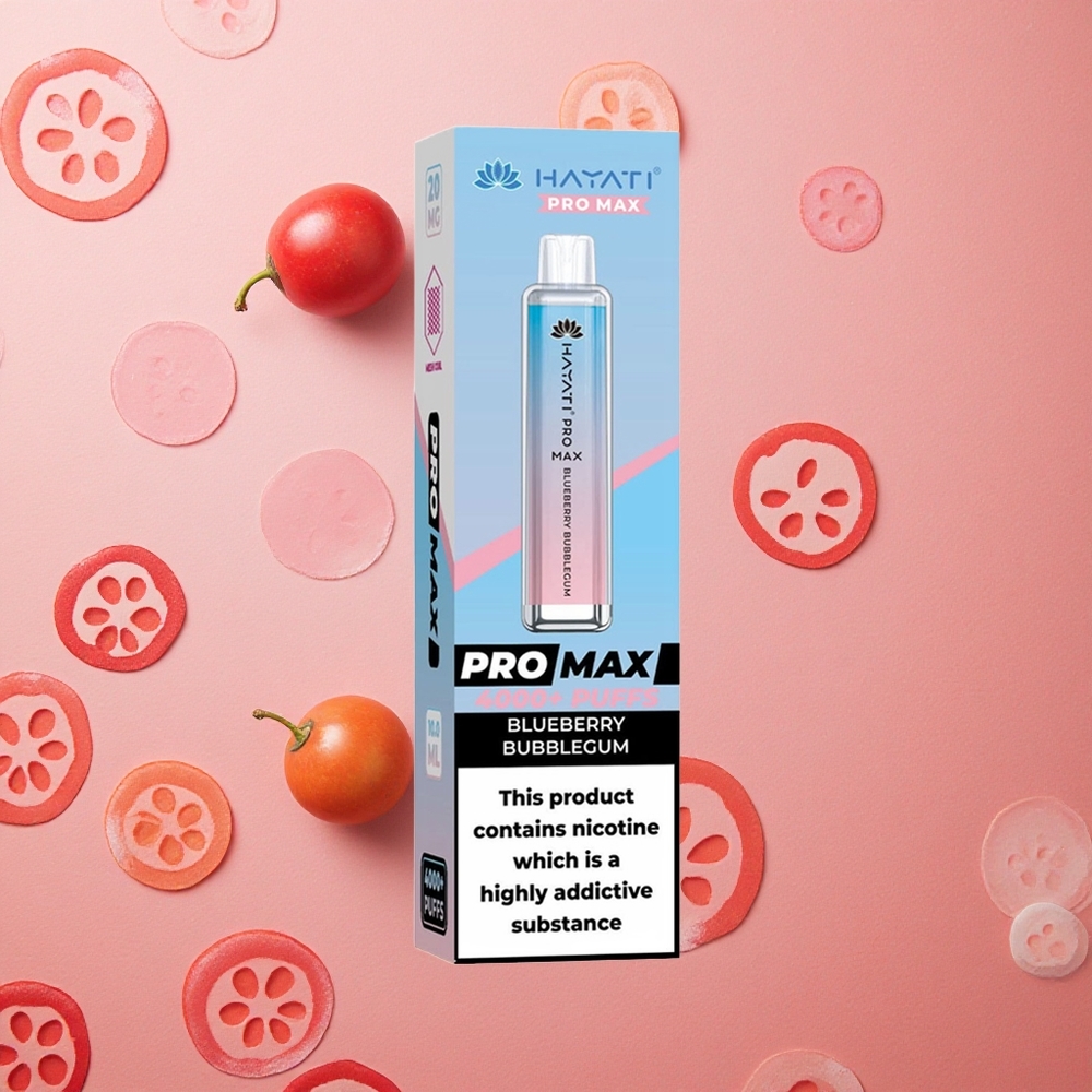 Hayati Pro Max 4000 Tirate Gomma da Masticare al Mirtillo Batteria Ricaricabile 1400mAh Italia Wholesale