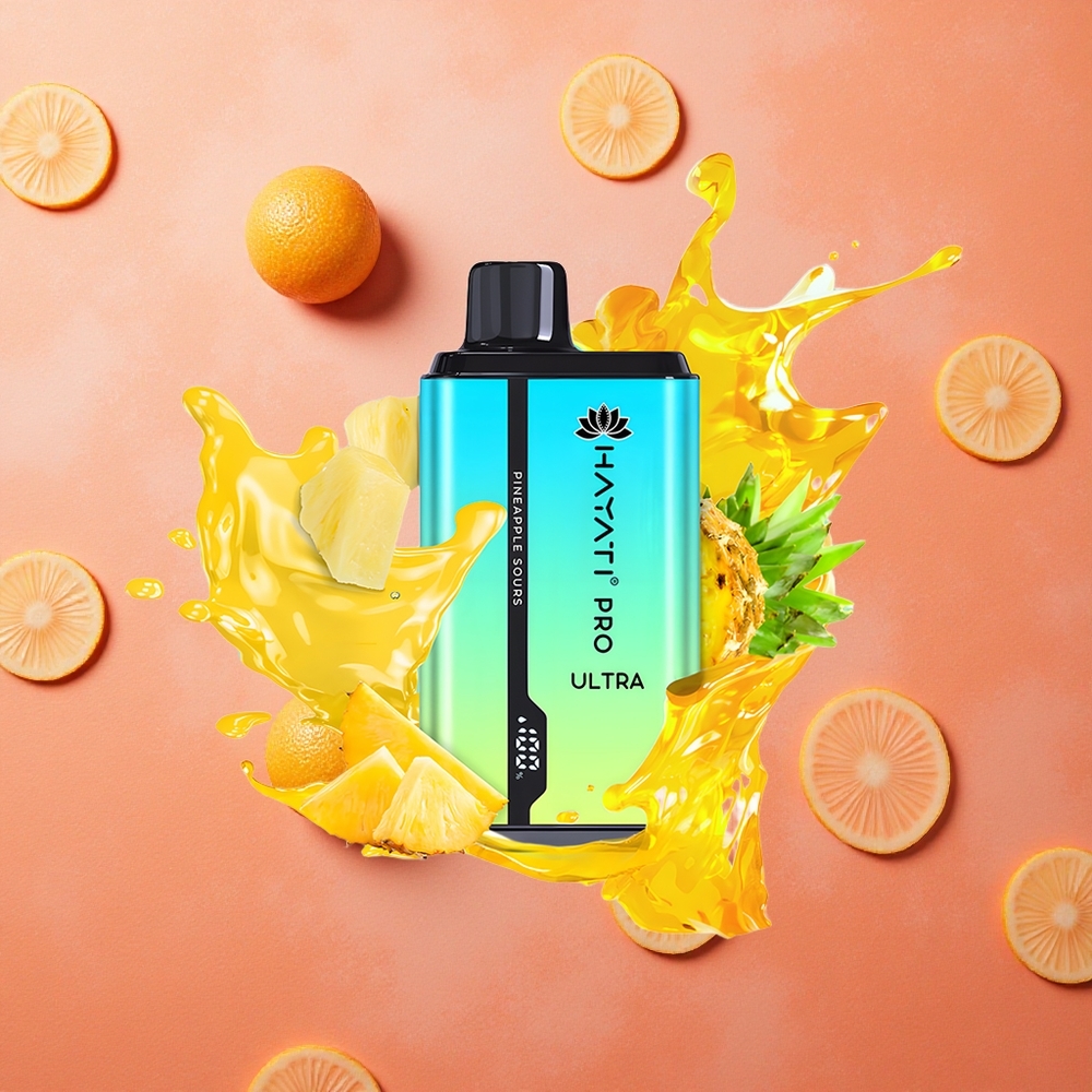 Hayati Pro Ultra 15000 Puffs Capacità E-Liquido 2 12ml Ananas Agro Italia wholesale