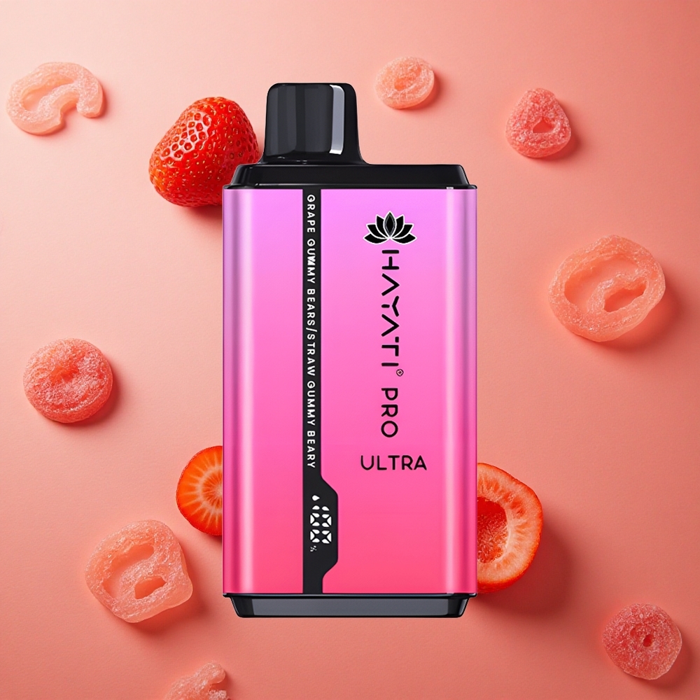 Hayati Pro Ultra 15000 Puffs Capacità E-Liquido 2 12ml Orsetto Gommoso all'Uva Italia wholesale
