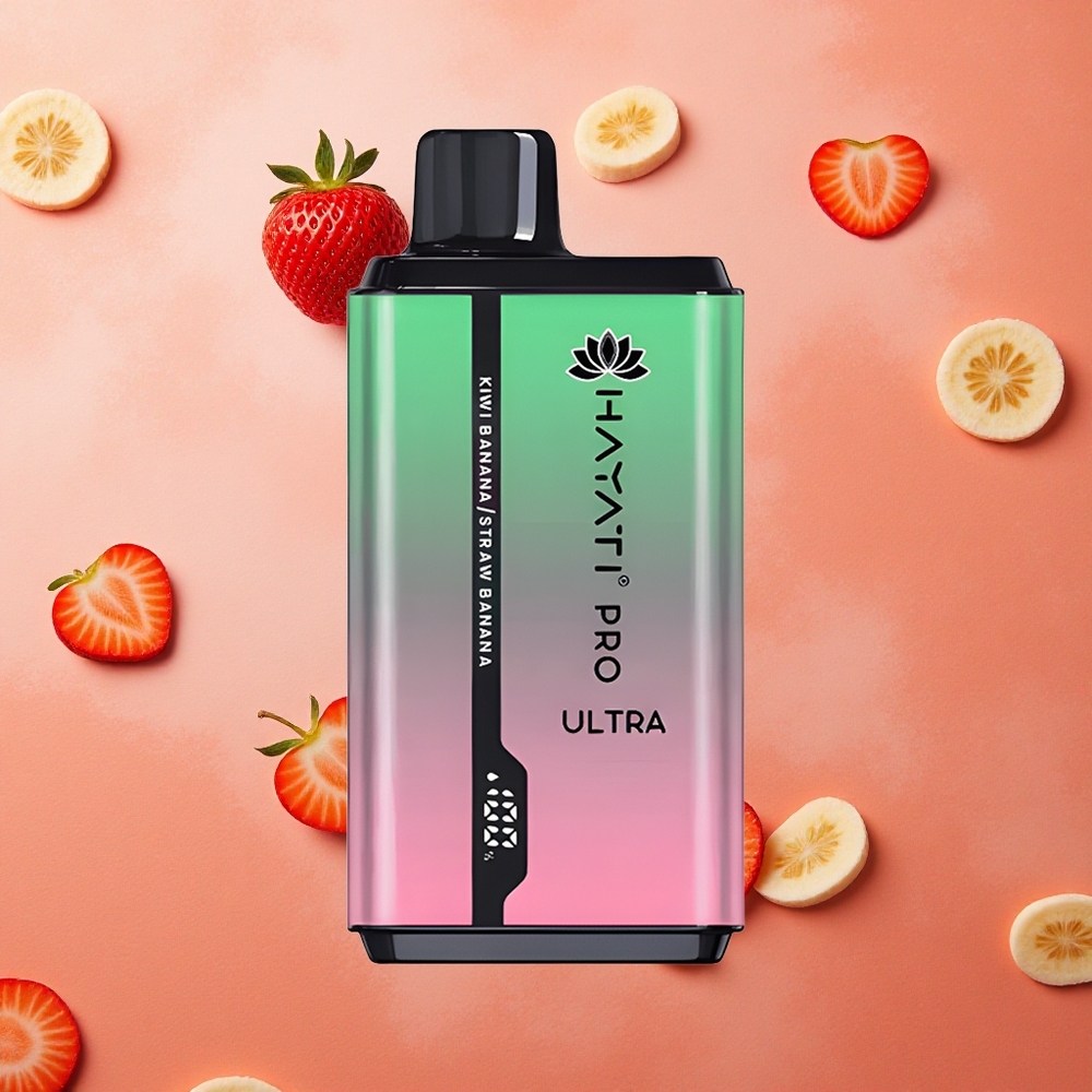 Hayati Pro Ultra 15000 Puffs Kiwi Banana Capacità E-Liquido 24ml Nicotina 2% Italia wholesale