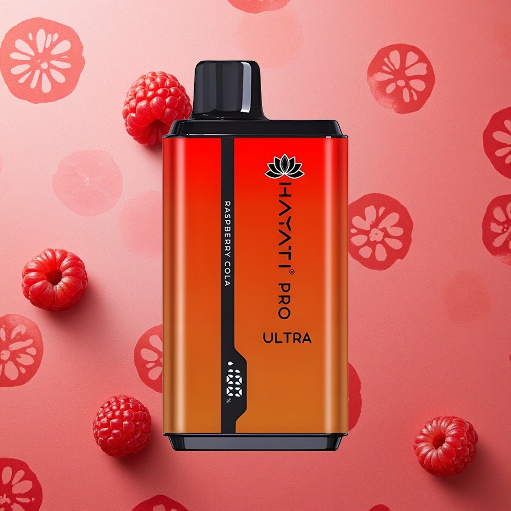 Hayati Pro Ultra 15000 Puffs Lampone Cola Capacità E-Liquido 24ml Batteria 850mAh Italia wholesale