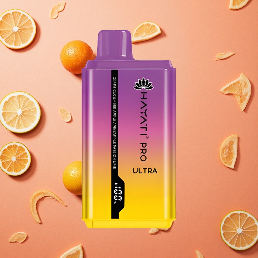 Hayati Pro Ultra 15000 Puffs Uva Cetriolo Mela Capacità E-Liquido 24ml Batteria 850mAh Italia wholesale