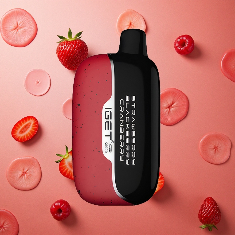 IGET Moon K5000 Puffs Fragola Mora Mirtillo Rosso 81.5g 49.5x25.3x99.4mm Italia wholesale