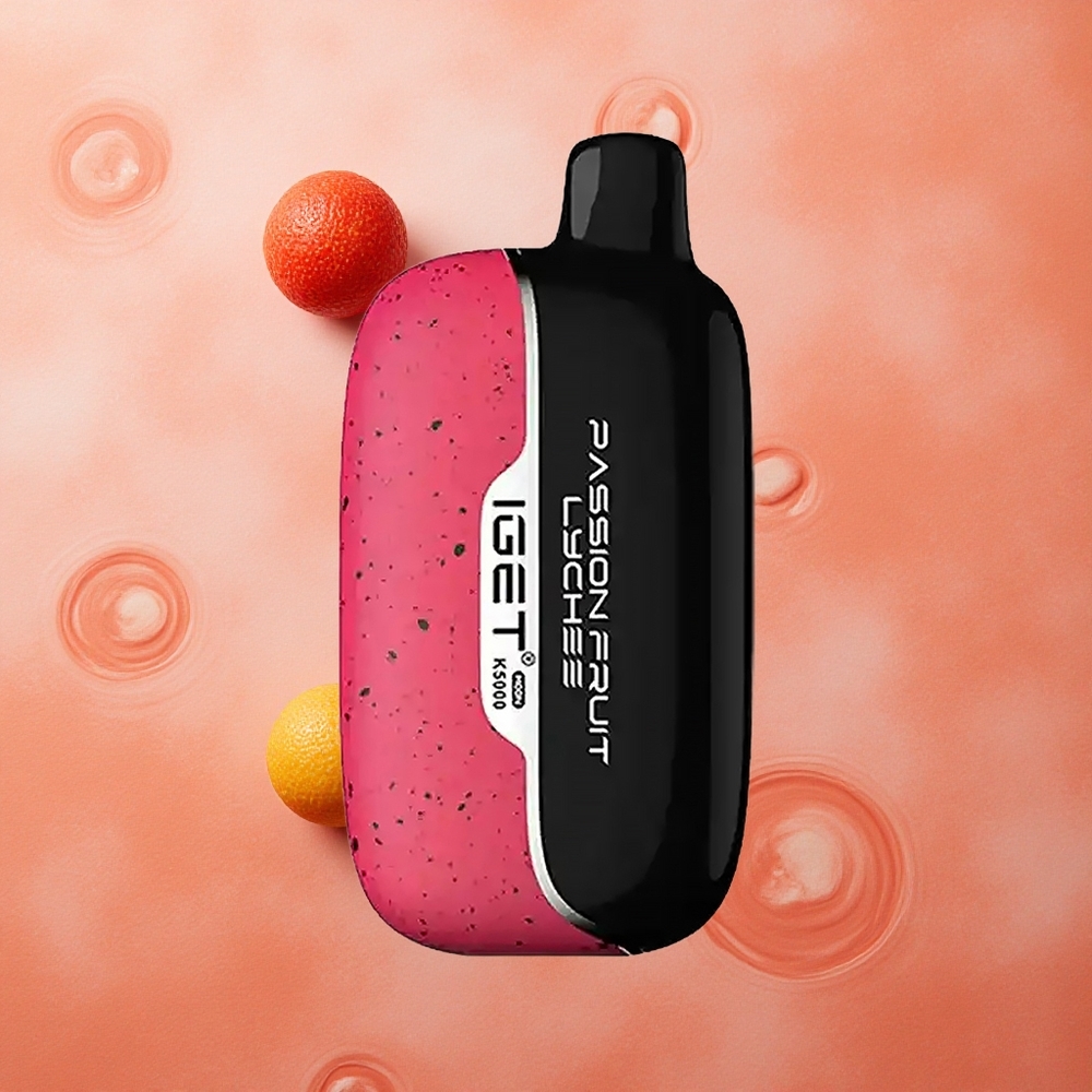 IGET Moon K5000 Puffs Passione Frutto Litchi Materiale PC Dimensione 49.5x25.3x99.4 mm Italia wholesale