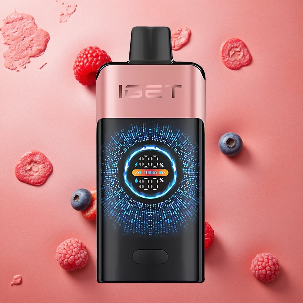 IGET ONE 12000 Puffs Mirtillo Lampone Schermo Curvo a Colori Italia wholesale