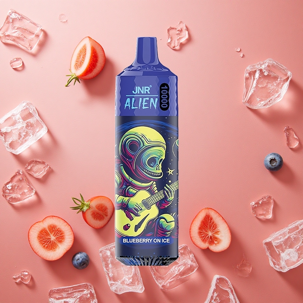 JNR Alien 10000 Puffs 20ml E-Liquido Blu Mirtillo Ghiaccio 1.2 Ohm Mesh Coil Italia Wholesale