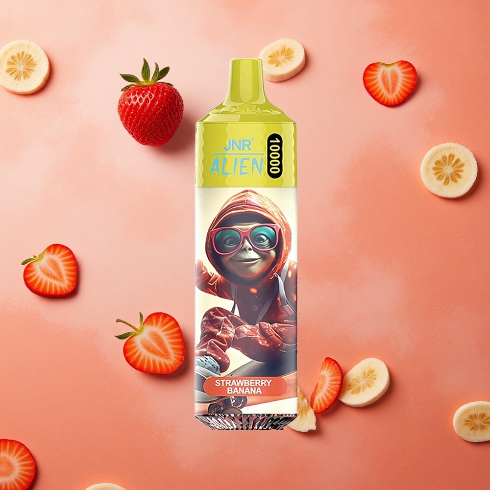 JNR Alien 10000 Puffs 20ml E-liquid 850mAh Batteria Fragola Banana Italia wholesale