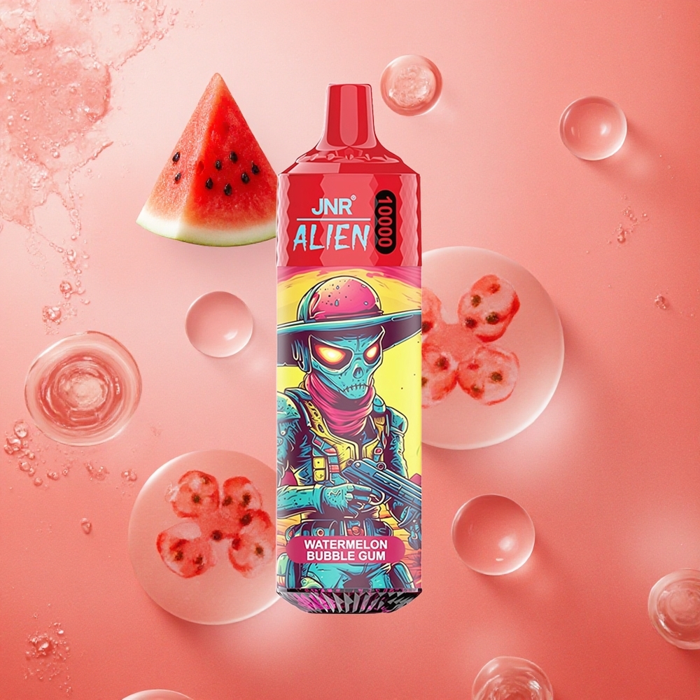 JNR Alien 10000 Puffs 850mAh Battery 20ml E-Liquido Anguria Gomma da Bolla Italia Wholesale