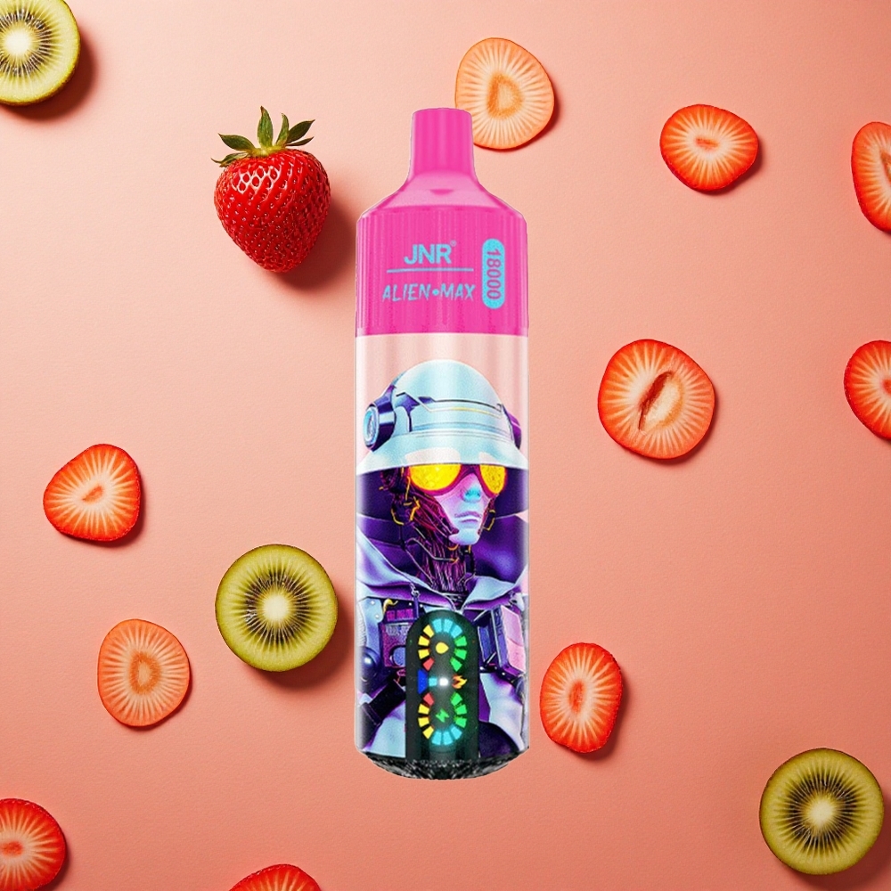 JNR Alien Max 18000 Puffs Display LED Intelligente Doppia Bobina Mesh Fragola Kiwi Italia wholesale