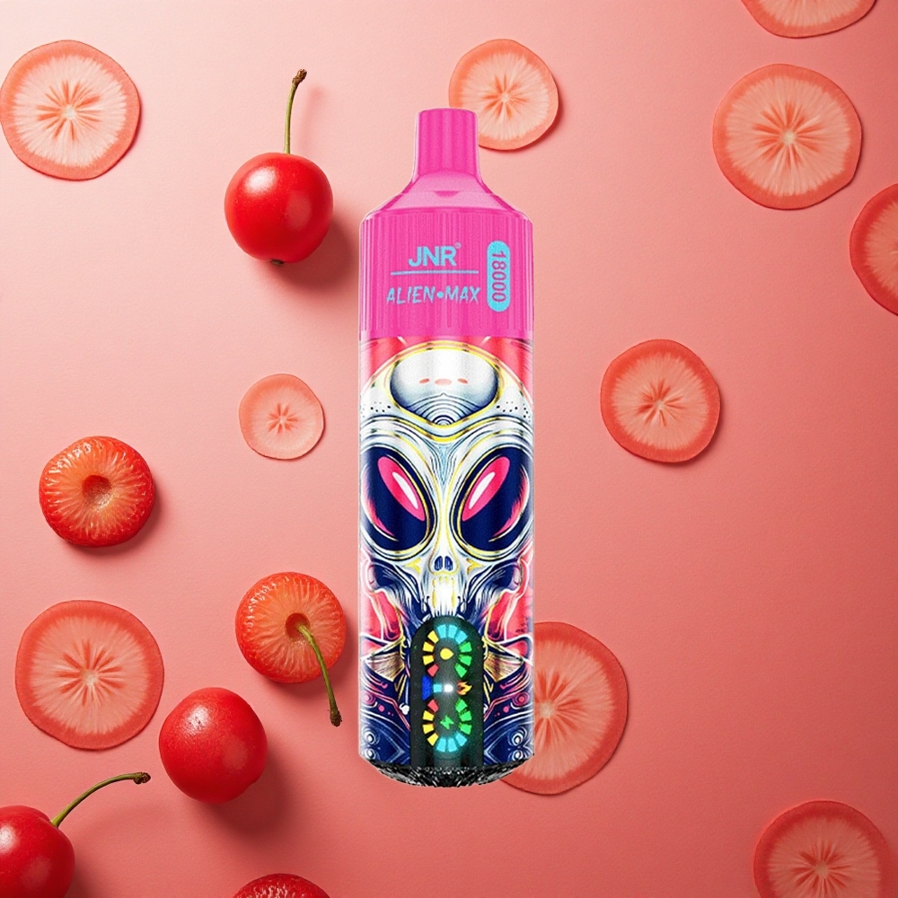JNR Alien Max 18000 Puffs Display LED Intelligente Dual Mesh Coil Ciliegia Bacca Italia wholesale