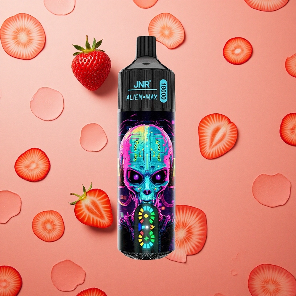 JNR Alien Max 18000 Puffs Doppia Maglia Doppio Nucleo Fragola Hubba Bubba Italia wholesale