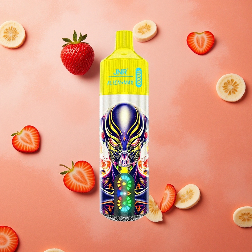 JNR Alien Max 18000 Puffs Fragola Banana Display LED Intelligente Dual Mesh Coil Italia wholesale