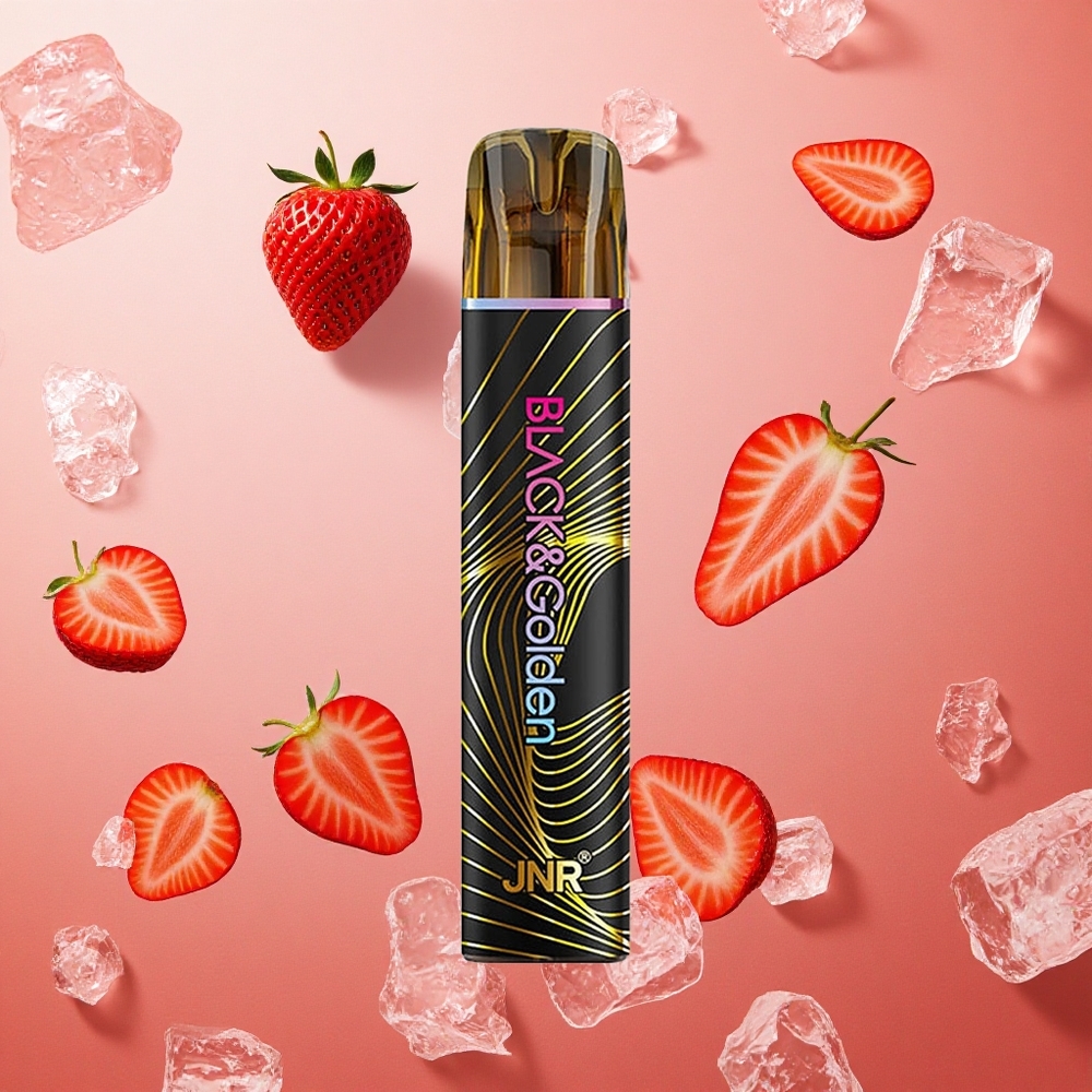 JNR Black&Golden 800 Puffs Fragola Ghiaccio 550mAh 2ml Capacità Italia wholesale