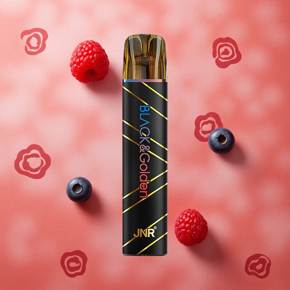 JNR Black&Golden 800 Puffs Mirtillo Lampone Acido 550mAh 2ml E-Liquid Italia wholesale