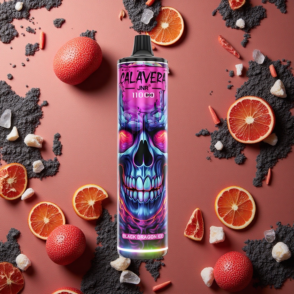 JNR Calavera 11000 Puffs Porta Type-C 21ml E-Liquido Drago Nero Ghiaccio Italia wholesale