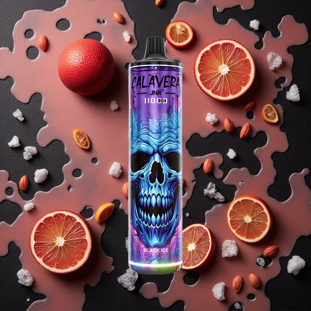 JNR Calavera 11000 Puffs Porta Type-C 21ml Ghiaccio Nero Italia wholesale