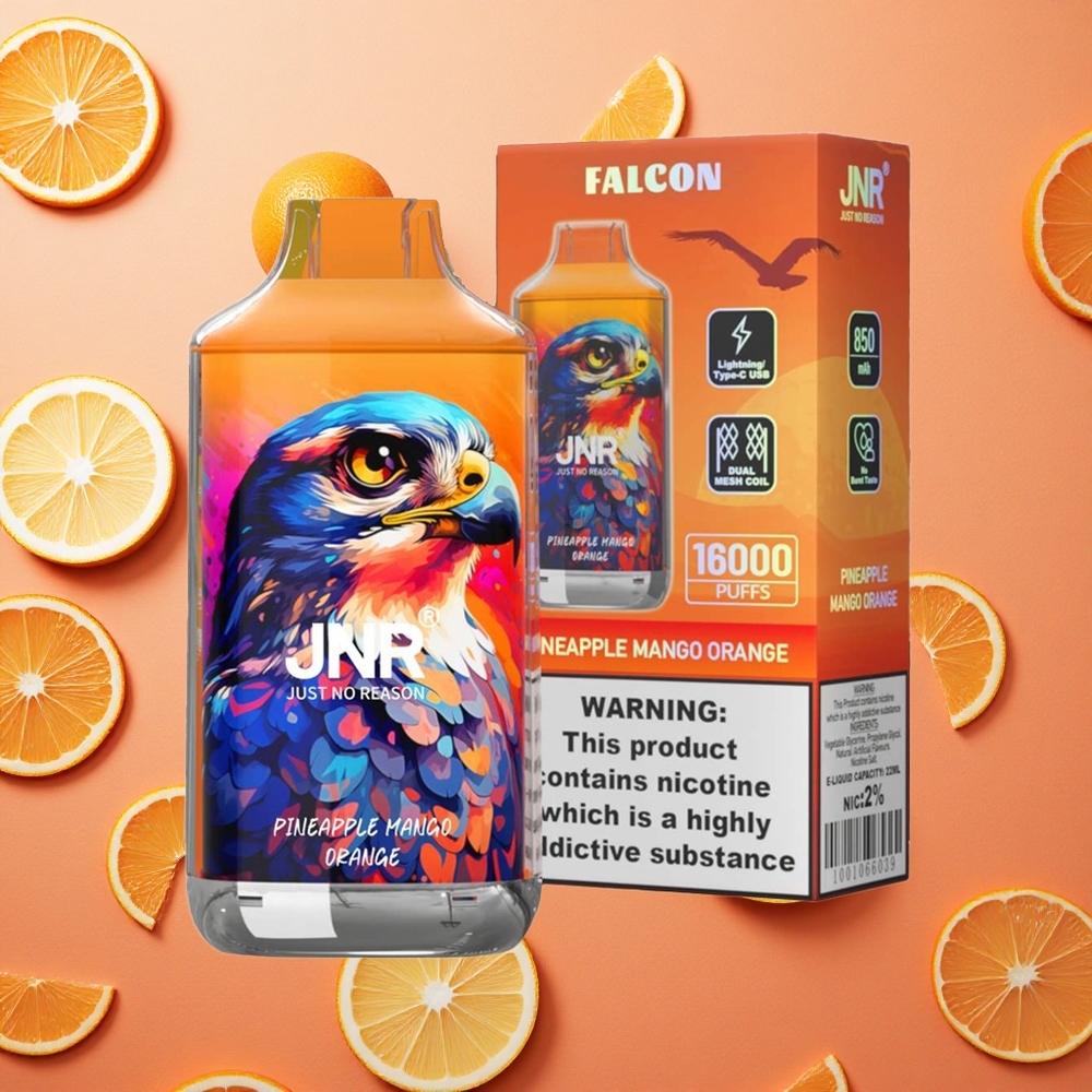 JNR Falcon 16000 Puffs Ananas Mango Arancia Capacità della Batteria 850 mAh E-liquid Capacità 22ml Italia wholesale