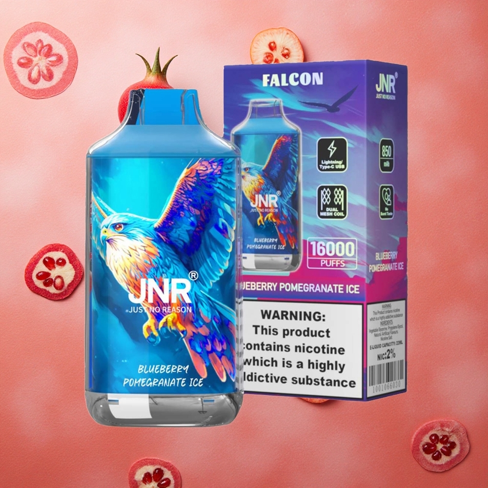 JNR Falcon 16000 Puffs Ghiaccio Mirtillo Melograno Capacità Batteria 850 mAh Italia wholesale