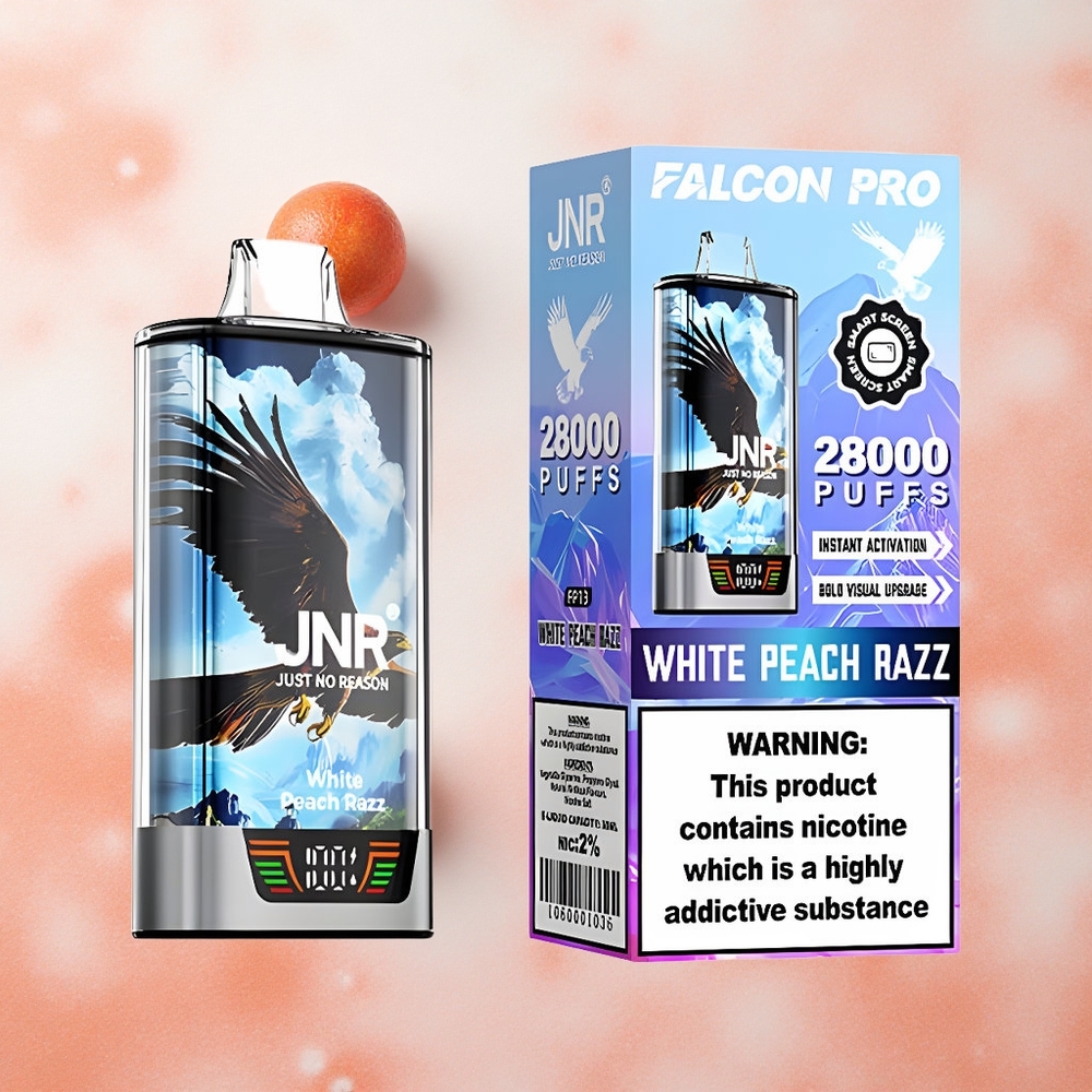 JNR Falcon Pro 28000 Pesca Bianca Lampone 30ml 5% Nicotina Italia wholesale