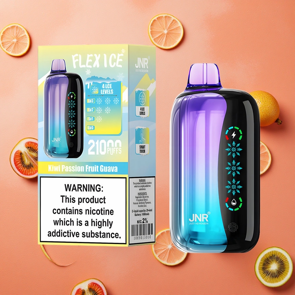 JNR Flex Ice 21000 Puffs Kiwi Frutto della Passione Guava Schermo Touch Italia wholesale