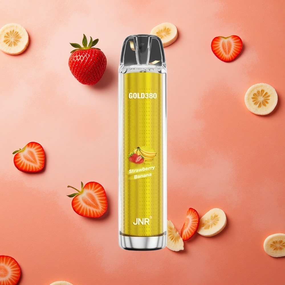 JNR Gold380 6000 Puffs Fragola Banana Capacità della Batteria 1500mAh Resistenza Mesh 1.0ohm Italia wholesale