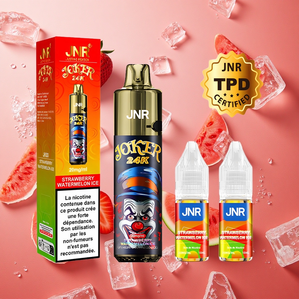 JNR Joker 24K Puffs 24000 Puffs Pod Ricaricabile da 10ml Fragola Anguria Ghiacciata Italia wholesale