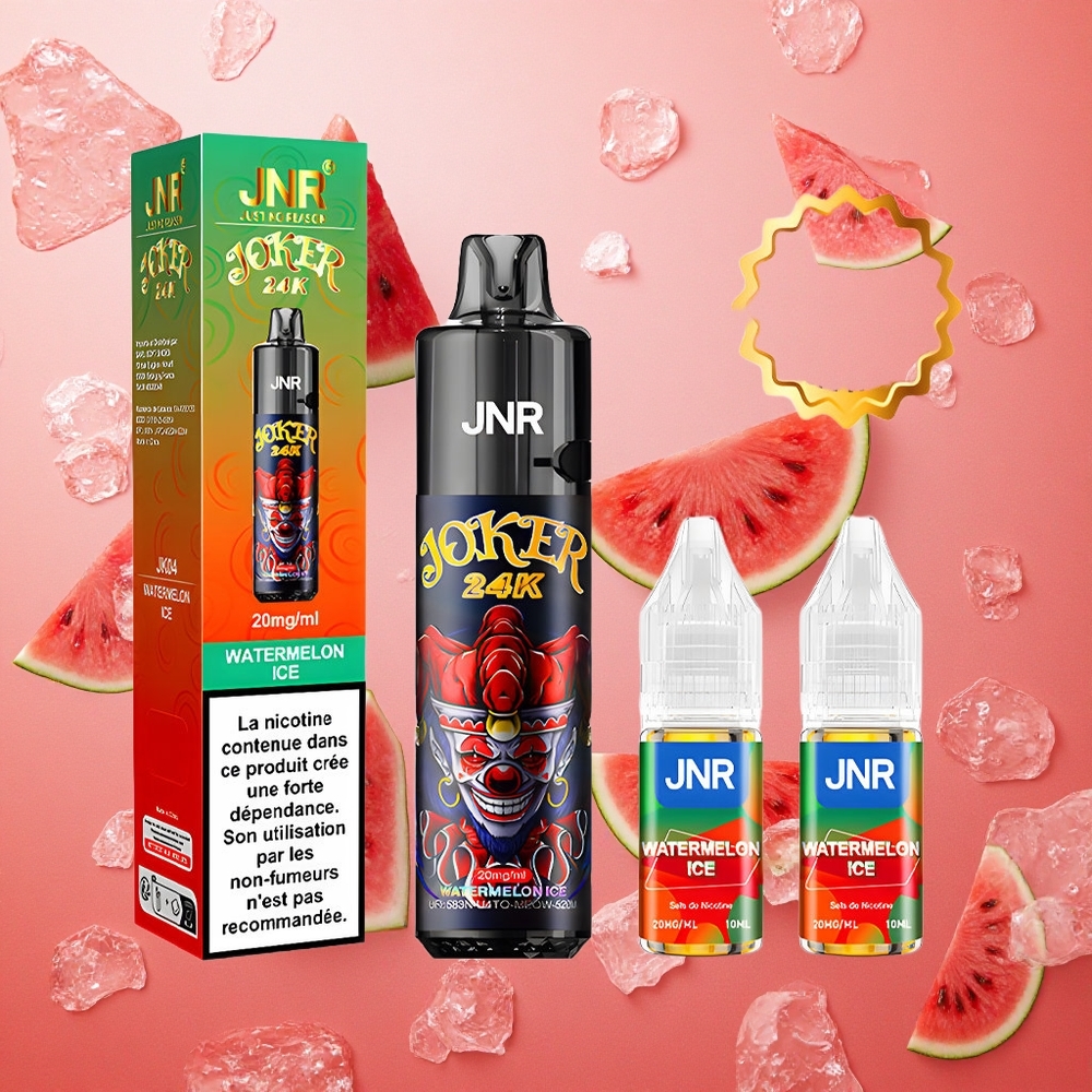 JNR Joker 24K Puffs 24000 boccate Anguria Ghiacciata Pod Ricaricabile 2+10ml Italia wholesale