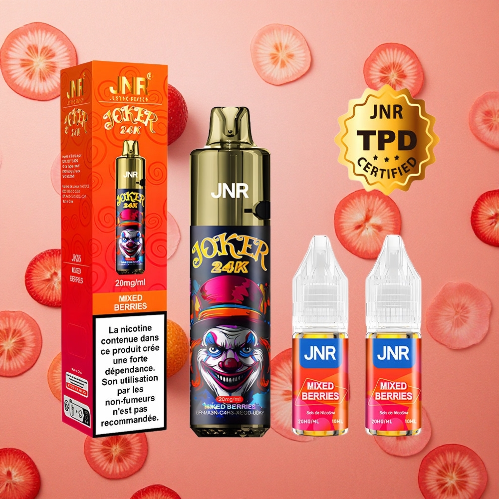 JNR Joker 24K Puffs 24000 boccate Bacche Miste Pod Ricaricabile 2+10ml Italia wholesale