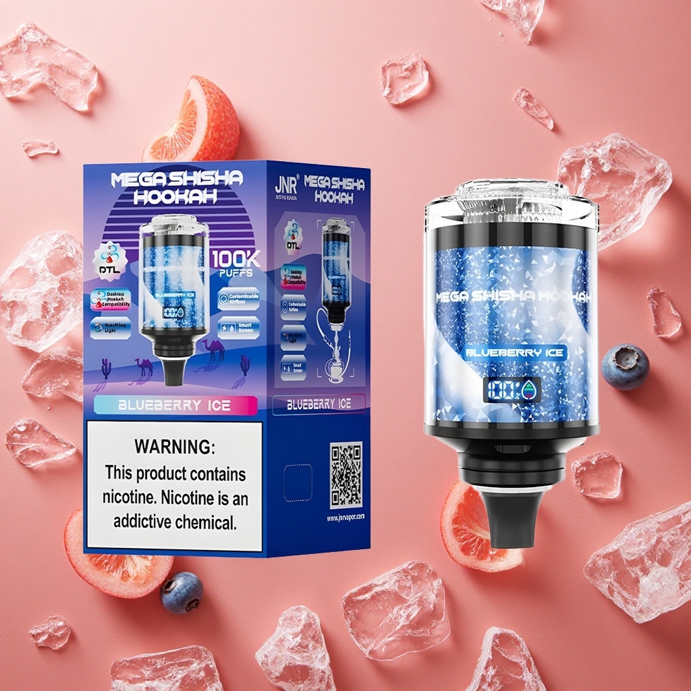 JNR Mega Shisha 100000 boccate Ghiaccio di Mirtillo 2200mAh Italia wholesale
