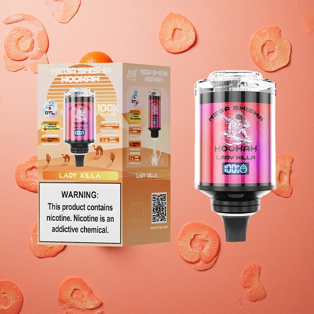 JNR Mega Shisha Hookah 100K Desktop Compatibility 100000 boccate Lady Killa 60ml capacità e-Liquid Italia wholesale