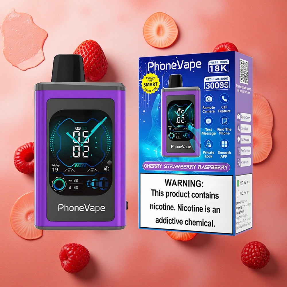 JNR Phone Vape 30000 boccate Ciliegia Fragola Lampone Batteria Ricaricabile 850mAh Italia wholesale