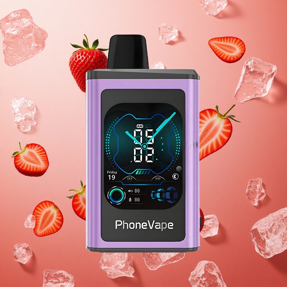JNR Phone Vape 30000 boccate Fragola Ghiaccio Batteria Ricaricabile 850mAh Display Completo Italia wholesale