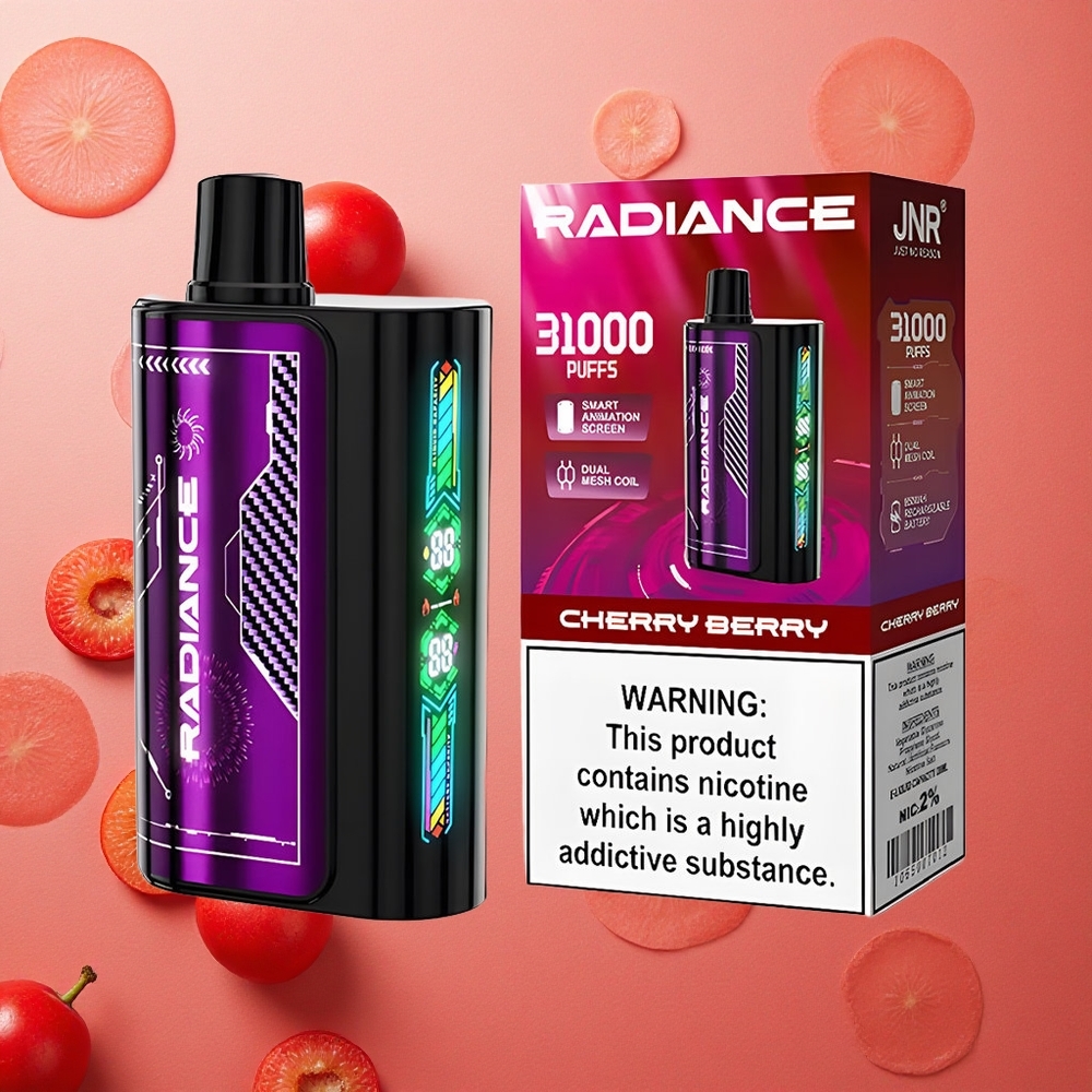 JNR Radiance 31000 Puffs Ciliegia Mora Schermo Animato Intelligen Italia wholesale