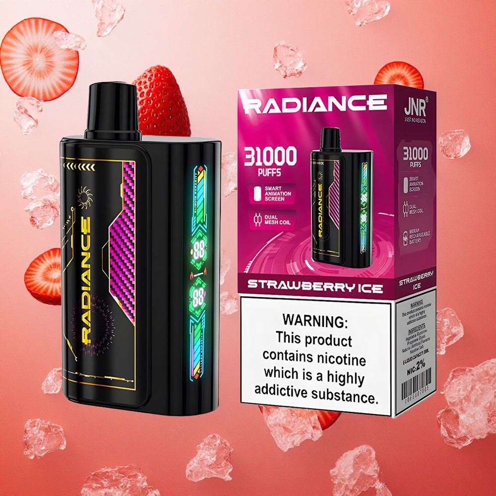 JNR Radiance 31000 Puffs Fragola Ghiaccio Schermo Animazione Intelligente Italia wholesale
