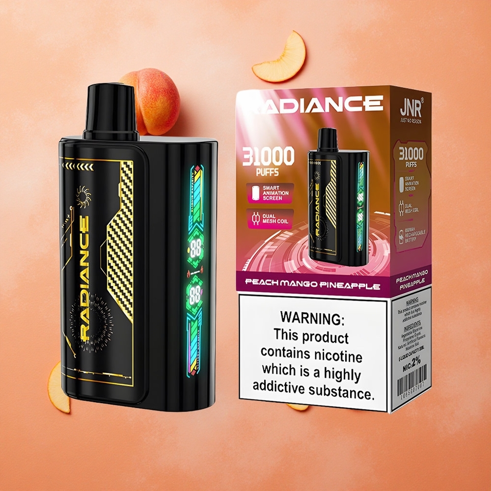 JNR Radiance 31000 Puffs Pesca Mango Ananas Schermo Animazione Intelligente Italia wholesale